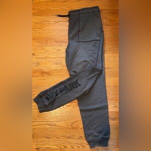Ivy Park Womens Cotton Fleece Joggers Size Large Gray Black Sweat Pants Beyonce